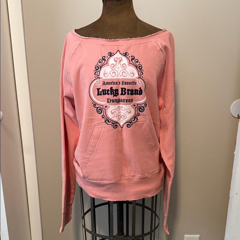 Lucky Brand Pink Graphic Sweatshirt